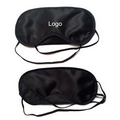 Custom Black Satin Sleep Mask, Eye Mask, 3 1/2" W x 7 1/4" L